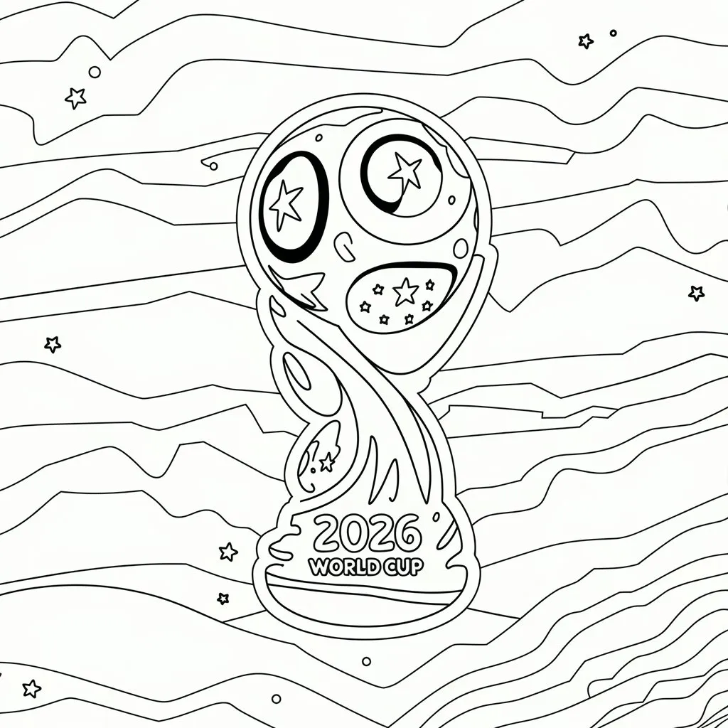 2026 World Cup Coloring Page | USA Version | Free to Print