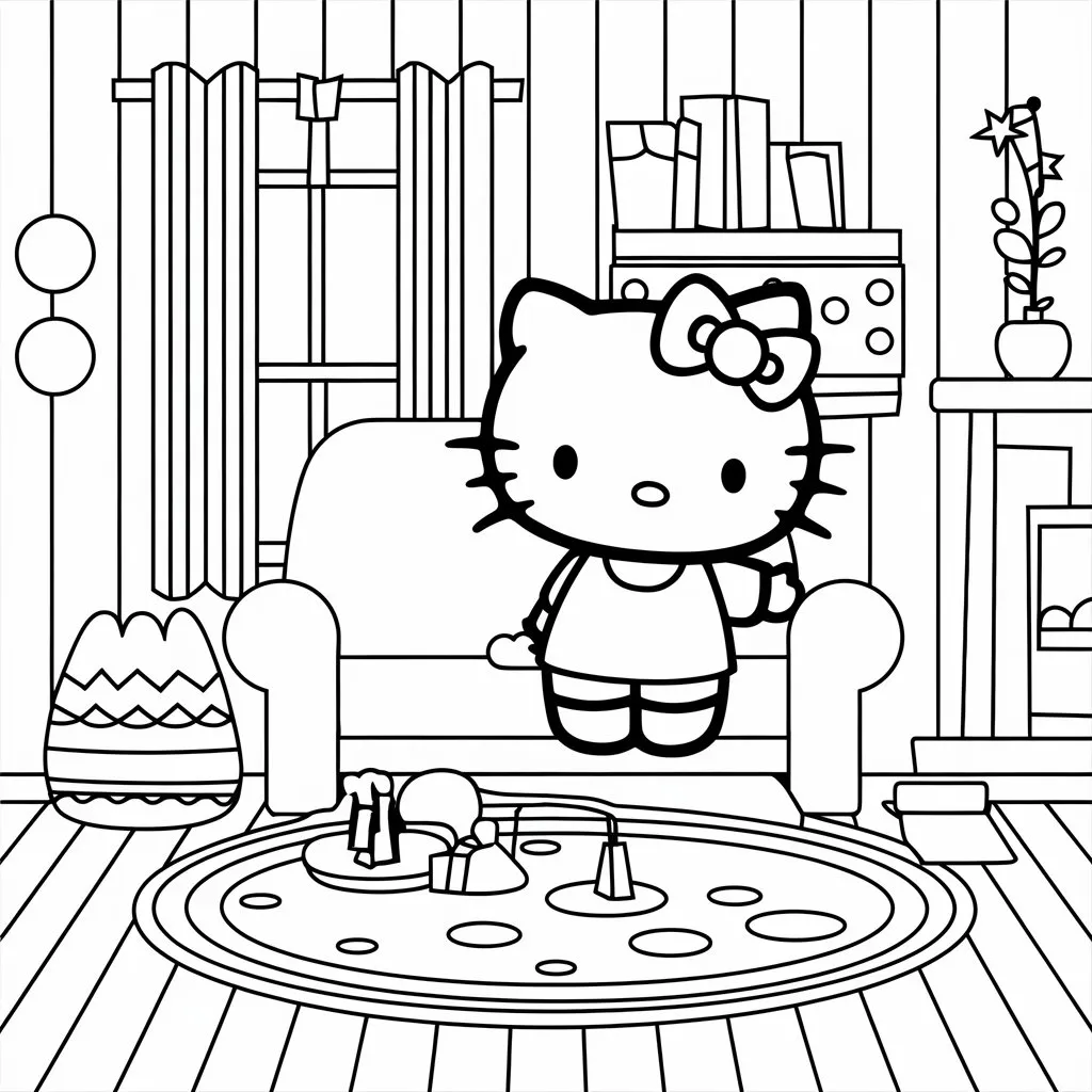 Hello Kitty Coloring Page