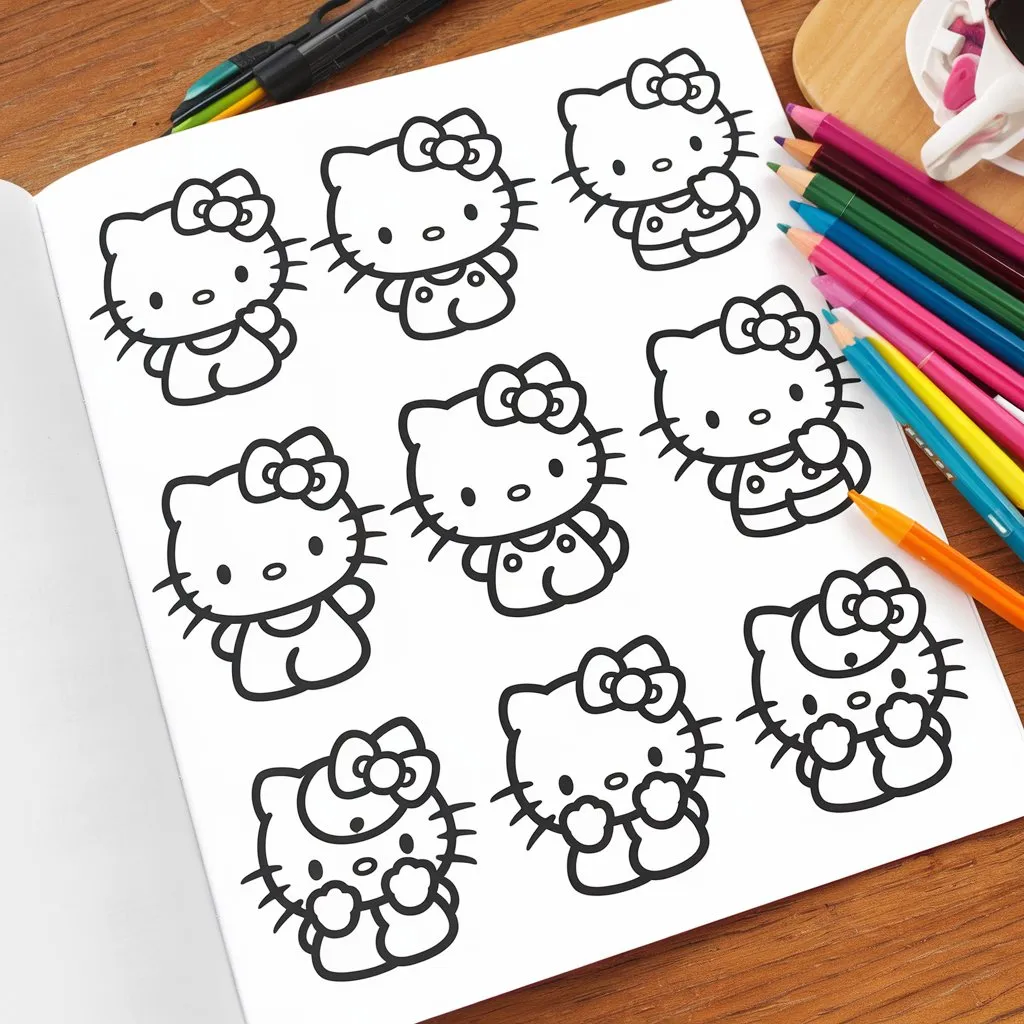 Hello Kitty Coloring Page