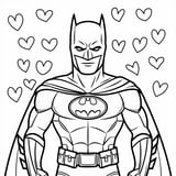 Batman Valentine's Day Coloring Page | Perfect for Printing