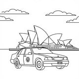 Police car coloring page