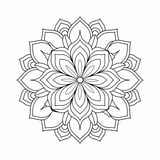 Flower Mandala with Geometric Shapes