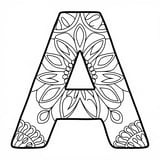 Mandala Letter Coloring Page